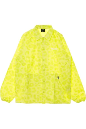 Huf Jakke, Herre, Grøn, XL, Tyl, Leopard Coach Jakke til Mænd