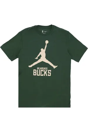 Jordan Top, Herre, Grøn, S, Bomuld, Milwaukee Bucks Basketball Team Tee