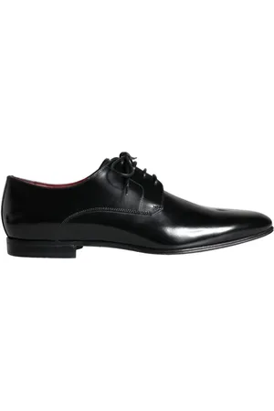 Dolce & Gabbana Sko, Herre, Sort, 43 EU, Læder, Sort Læder Snøresko