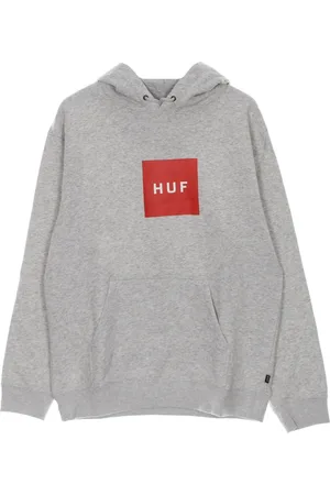 Huf Sweathshirts & Hoodies, Herre, Grå, XL, Bomuld, Logo Herre Hoodie Athletic Heather