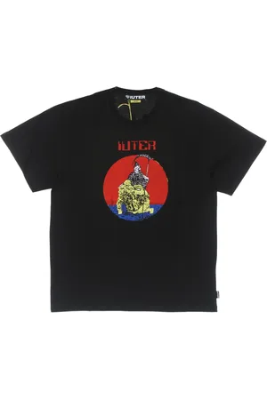 IUTER Top, Herre, Sort, XL, Bomuld, Sort Demon Tee Kortærmet T-Shirt