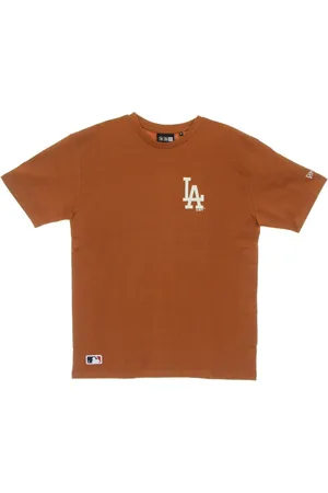 New Era Top, Herre, Brun, S, Bomuld, MLB Stor Logo Tee Losdod Toffee