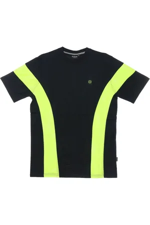 DOLLY NOIRE Top, Herre, Sort, L, Bomuld, Sort/Grøn Tornado Kortærmet T-shirt