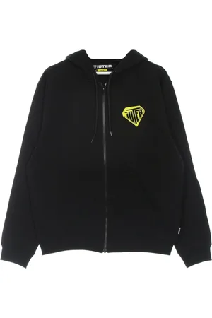 IUTER Sweathshirts & Hoodies, Herre, Sort, XL, Bomuld, Sort lynlås hættetrøje let sweatshirt