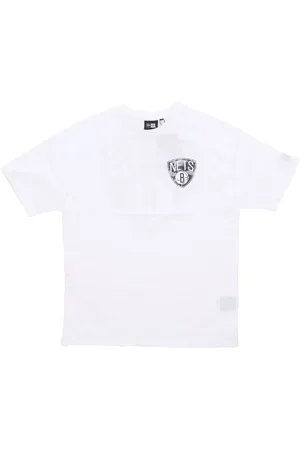New Era Top, Herre, Hvid, M, Bomuld, Brooklyn Nets Logo Oversize Tee