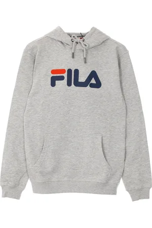 Fila Sweathshirts & Hoodies, Herre, Grå, XS, Bomuld, Lys Grå Melange Kængurulomme Hættetrøje
