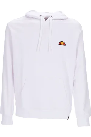 Ellesse Sweathshirts & Hoodies, Herre, Hvid, L, Bomuld, Hvid hættetrøje med kængurulomme