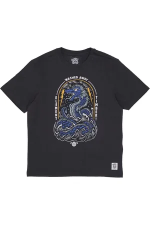 Element Top, Herre, Sort, XL, Bomuld, Dybhav Logo T-shirt