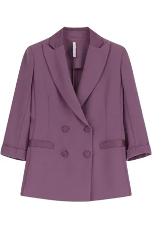 Imperial Jakke, Dame, Lilla, XL, Elegant dobbeltradet blazer