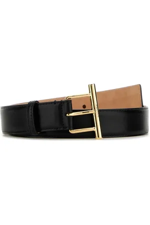 Alexander McQueen Tilbehør, Dame, Sort, 85 CM, Læder, Klassisk Sort Læderbælte
