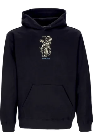 IUTER Sweathshirts & Hoodies, Herre, Sort, XS, Bomuld, Sort hættetrøje med kængurulomme