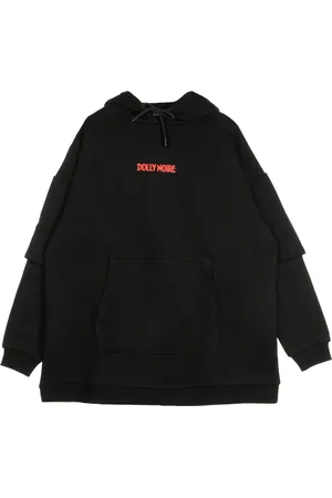 DOLLY NOIRE Sweathshirts & Hoodies, Dame, Sort, M, Tyl, Sort Glitch Kvinders Hættetrøje