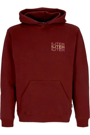 IUTER Sweathshirts & Hoodies, Herre, Rød, XS, Bomuld, Skulls Hoodie Burgundy Langærmet
