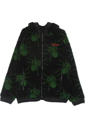 IUTER Sweathshirts & Hoodies, Herre, Sort, L, Uld, Spider Fur Zip Hoodie Sort
