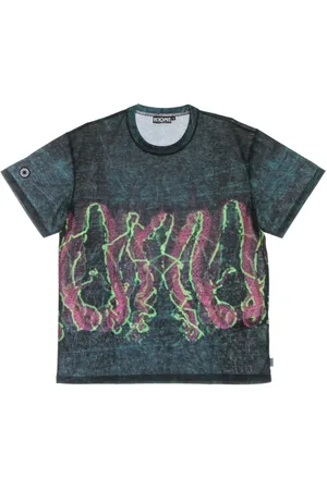 Octopus Top, Herre, Flerfarvet, M, Polyester, Sort Shake Tee med Tentakel Print