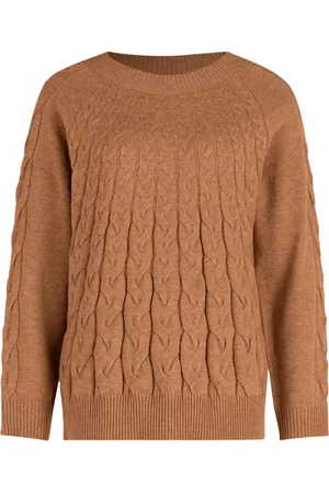 Betty Barclay Strik, Dame, Brun, S, Polyester, Langærmet Striktrøje