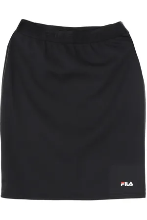 Fila Nederdel, Dame, Sort, S, Uld, Skak Knælang Sort Nederdel