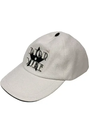 Dior Pre-owned, Dame, Hvid, ONE SIZE, Bomuld, Pre-owned Bomuld hatte