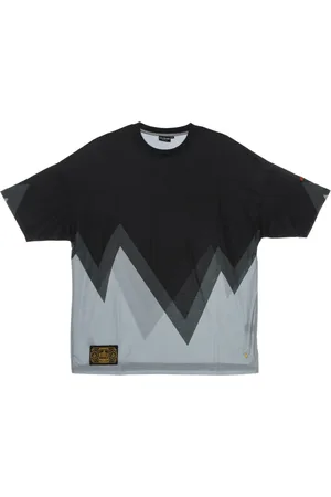 DOLLY NOIRE Top, Herre, Flerfarvet, M, Polyester, Inverteret Duomo Tee Sort/grå
