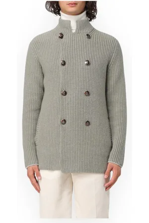 Brunello Cucinelli Strik, Herre, Grøn, XL, Uld, Uld Cashmere Cardigan