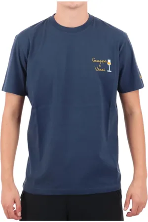 MC2 SAINT BARTH Top, Herre, Blå, S, Uld, Stilfulde T-shirts og Polos