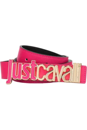 Roberto Cavalli Tilbehør, Dame, Lyserød, 80 CM, Fuchsia Logo Front Bælte