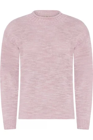 Skovhuus Strik, Dame, Lyserød, XL, Bomuld, Rose Melange Turtleneck Pullover Bluse