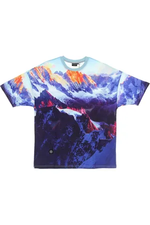 DOLLY NOIRE Top, Herre, Flerfarvet, L, Polyester, Bjerg Oversize Tee Multi T-Shirt
