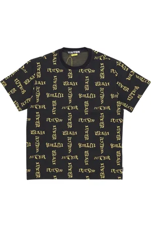 IUTER Top, Herre, Sort, XL, Bomuld, Wavy Jacquard Tee Sort