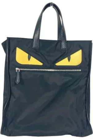 Fendi Pre-owned, Dame, Sort, ONE SIZE, Tyl, Pre-owned Stof fendi-tasker