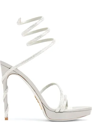 RENE CAOVILLA Sko, Dame, Grå, 39 EU, Grå Strappy Sandaler