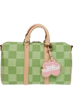 LOUIS VUITTON Pre-owned, Dame, Grøn, ONE SIZE, Uld, Pre-owned canvas tasker