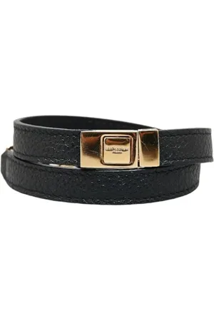 Saint Laurent Pre-owned, Dame, Sort, ONE SIZE, Pre-owned Laeder baelter