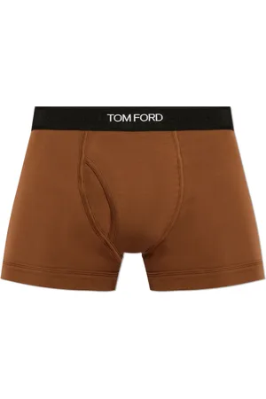 Tom Ford Undertøj, Herre, Brun, S, Bomuld, Boxershorts med logo