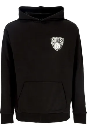New Era Sweathshirts & Hoodies, Herre, Sort, S, Bomuld, NBA Hold Logo Hættetrøje Sort/Hvid