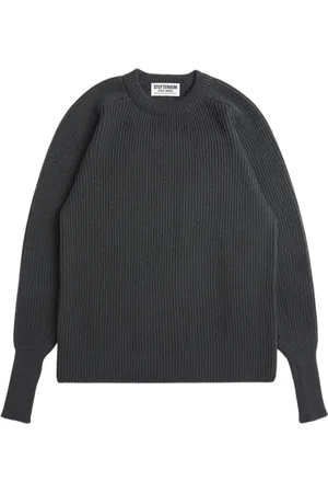 Stutterheim Strik, Dame, Grøn, L, Uld, Grøn Merinould Rundhals Sweater