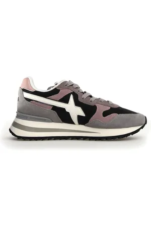 W6YZ Sko, Dame, Flerfarvet, 37 EU, Bomuld, Grå Animal Print Sneakers Hæv Stil