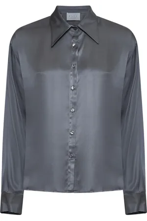 Kaos Bluser & Skjorter, Dame, Grå, L, Uld, Grå Skjorte Kollektion