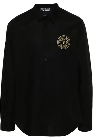 VERSACE Skjorte, Herre, Sort, 3XL, Sort Basic Blød Skjorte