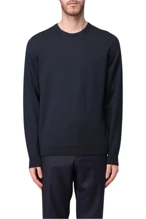 DRUMOHR Strik, Herre, Blå, 3XL, Blå Sweaters til Mænd
