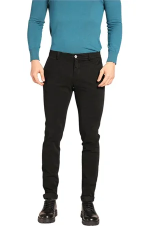 Masons Bukser, Herre, Sort, 2XL, Tyl, Milano Style Chino Bukser Ekstra Slim Fit