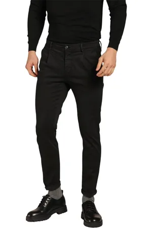 Masons Bukser, Herre, Sort, 2XL, Bomuld, Osaka 1 Pleats Chino Bukser