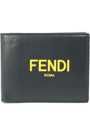 Fendi Pre-owned, Herre, Sort, ONE SIZE, Tyl, Pre-owned Laeder punge