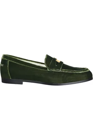 Inès de la Fressange Sko, Dame, Grøn, 41 EU, Læder, Elvire grøn læder loafer