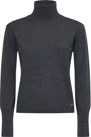 Kaos Strik, Dame, Grå, M, Antracit Sweater Kollektion