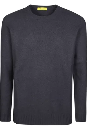DRUMOHR Strik, Herre, Grå, XL, Tekstureret rund hals sweater