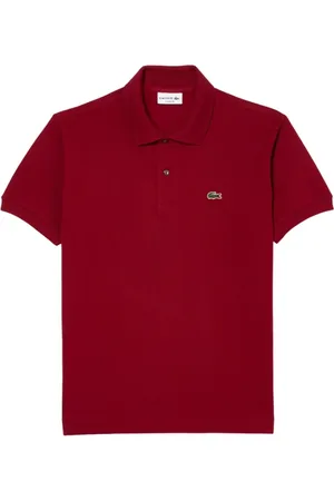 Lacoste Top, Herre, Rød, 3XL, Bomuld, Klassisk Polo Shirt Bordeaux