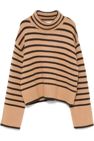 Lisa Yang Strik, Dame, , M, Cashmere, Stribet Cashmere Striktrøje