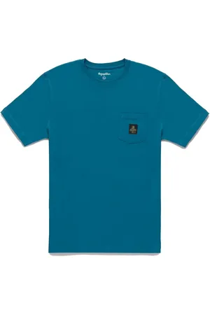 RefrigiWear Top, Herre, Blå, 2XL, Bomuld, Lysblå Bomuld T-shirt med Logo