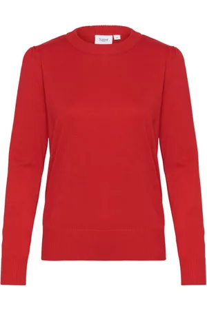 Saint Tropez Strik, Dame, Rød, 2XL, Uld, MilaSZ Pullover Racing
